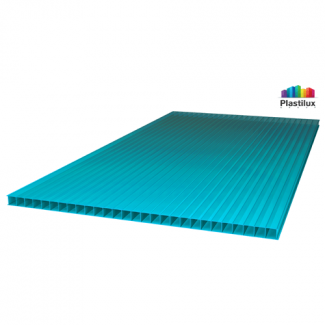 Сотовый поликарбонат POLYNEX, цвет бирюза, размер 2100x12000 мм, толщина 10 мм