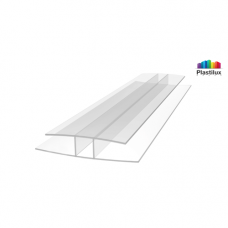 Профиль для поликарбоната ROYALPLAST HP соединительный прозрачный 16мм 6000мм Профиль для поликарбоната ROYALPLAST HP соединительный прозрачный 16мм 6000мм